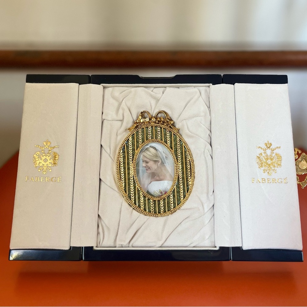 NIB! Faberge Imperial Collection Coronation Essex 90s Guilloche Enamel Frame 👀